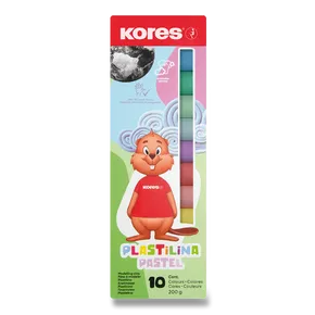 Modelína Kores Pastel 10 barev, v krabičce 200 g